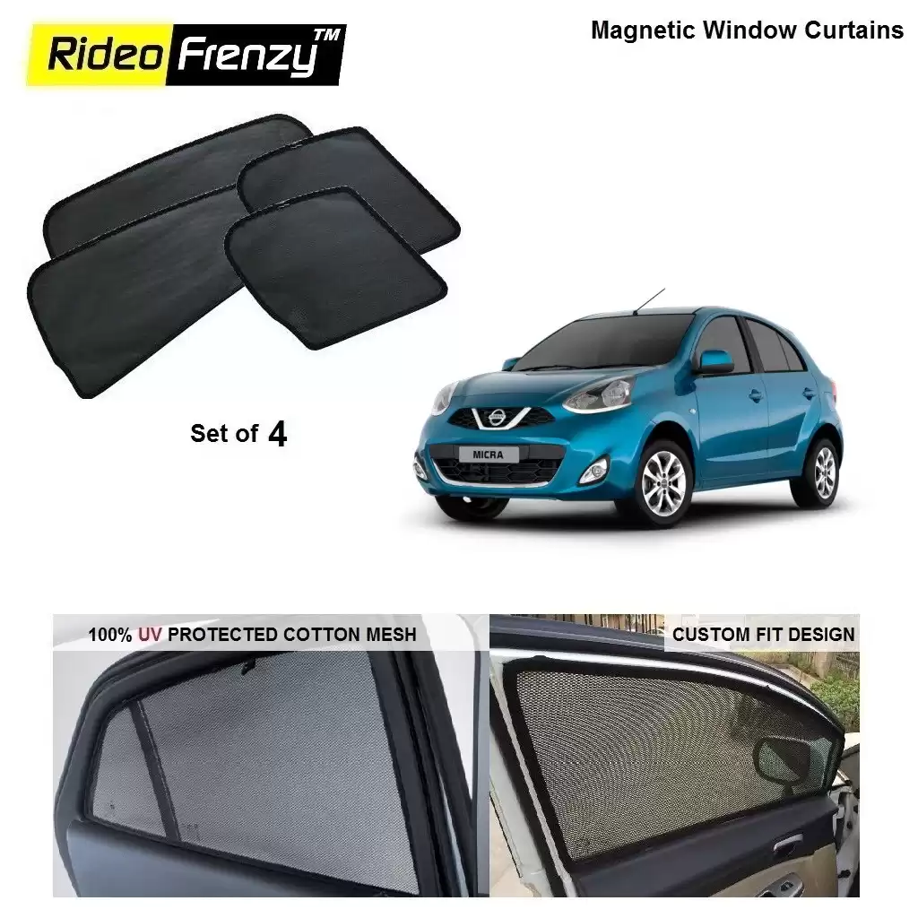 Buy Nissan Micra Magnetic Car Window Sunshades online India | Rideofrenzy