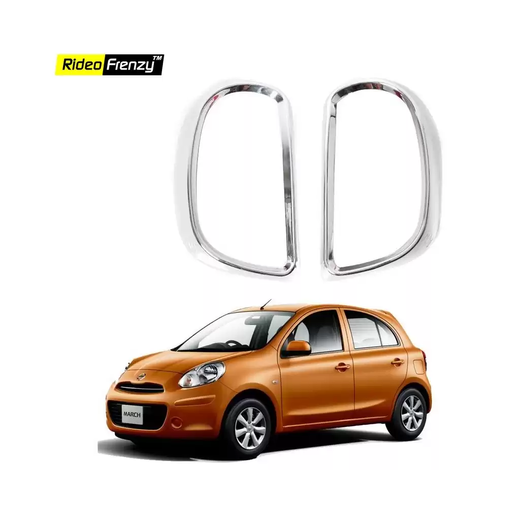 Buy Nissan Micra Chrome Tail Light Covers online at low prices | Rideofrenzy