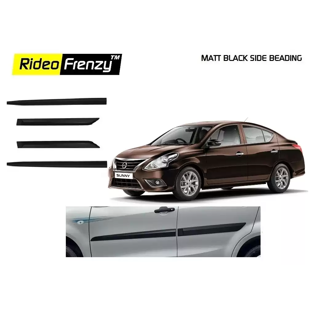 Buy Nissan Sunny Matt Black Side Beading online at low prices | Rideofrenzy