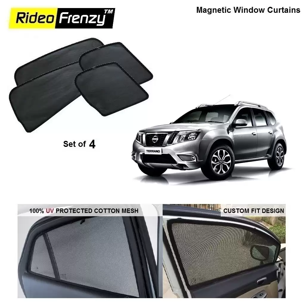 Buy Nissan Terrano Magnetic Car Window Sunshade online at low prices | Rideofrenzy