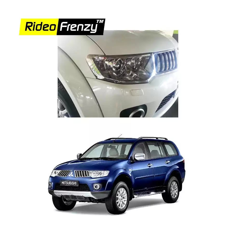 Buy Premium Quality Pajero Sport Chrome HeadLight Covers online | Rideofrenzy