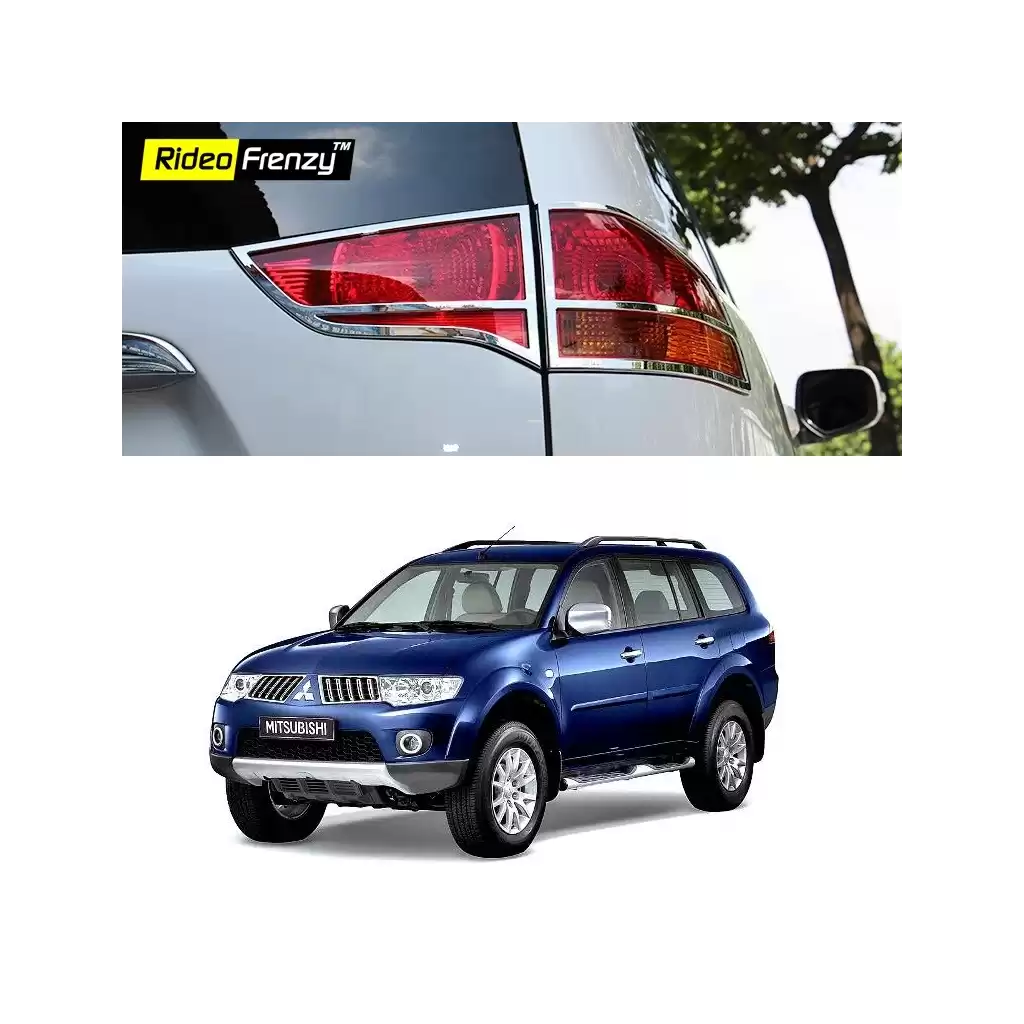 Buy Pajero Sport Chrome Tail Light Covers online India | Rideofrenzy