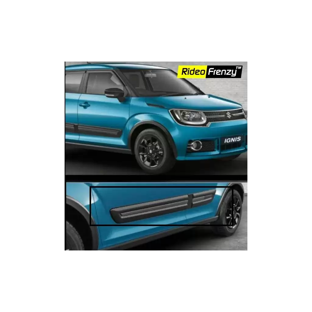 Buy Maruti Ignis Black Side Cladding | Original OE Type Design | ABS Plastic