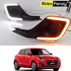 Buy Maruti New Swift 2018 Led DRL (Day Time Running Lights) With Turn Signal at Best prices-RideoFrenzy