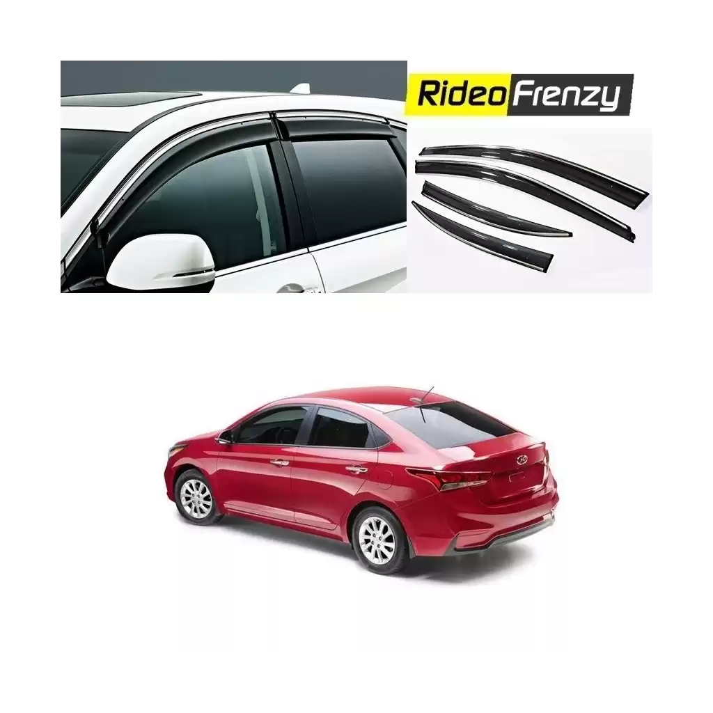 Buy Unbreakable Hyundai Verna 2017 Door Visors in ABS Plastic at low prices-RideoFrenzy