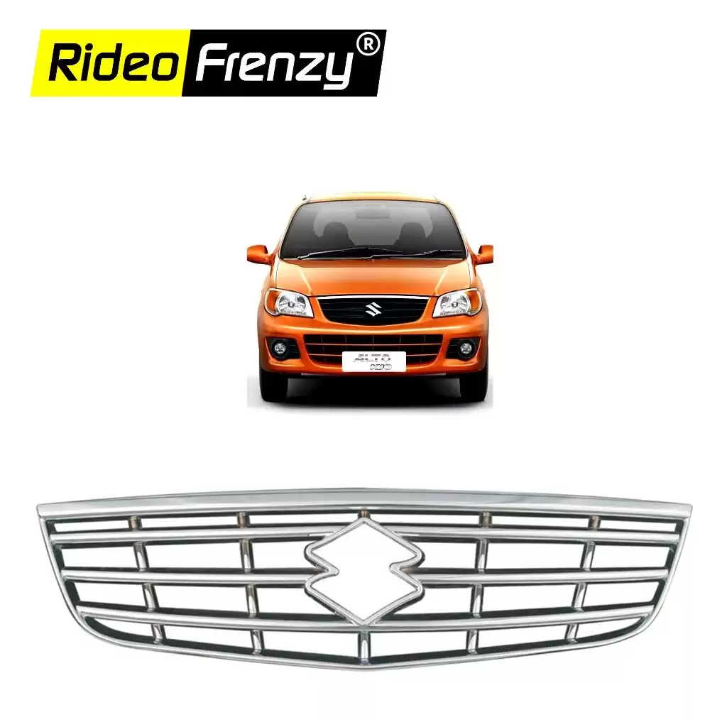 Buy Premium Alto K10 Front Chrome Grill Covers at low prices-RideoFrenzy