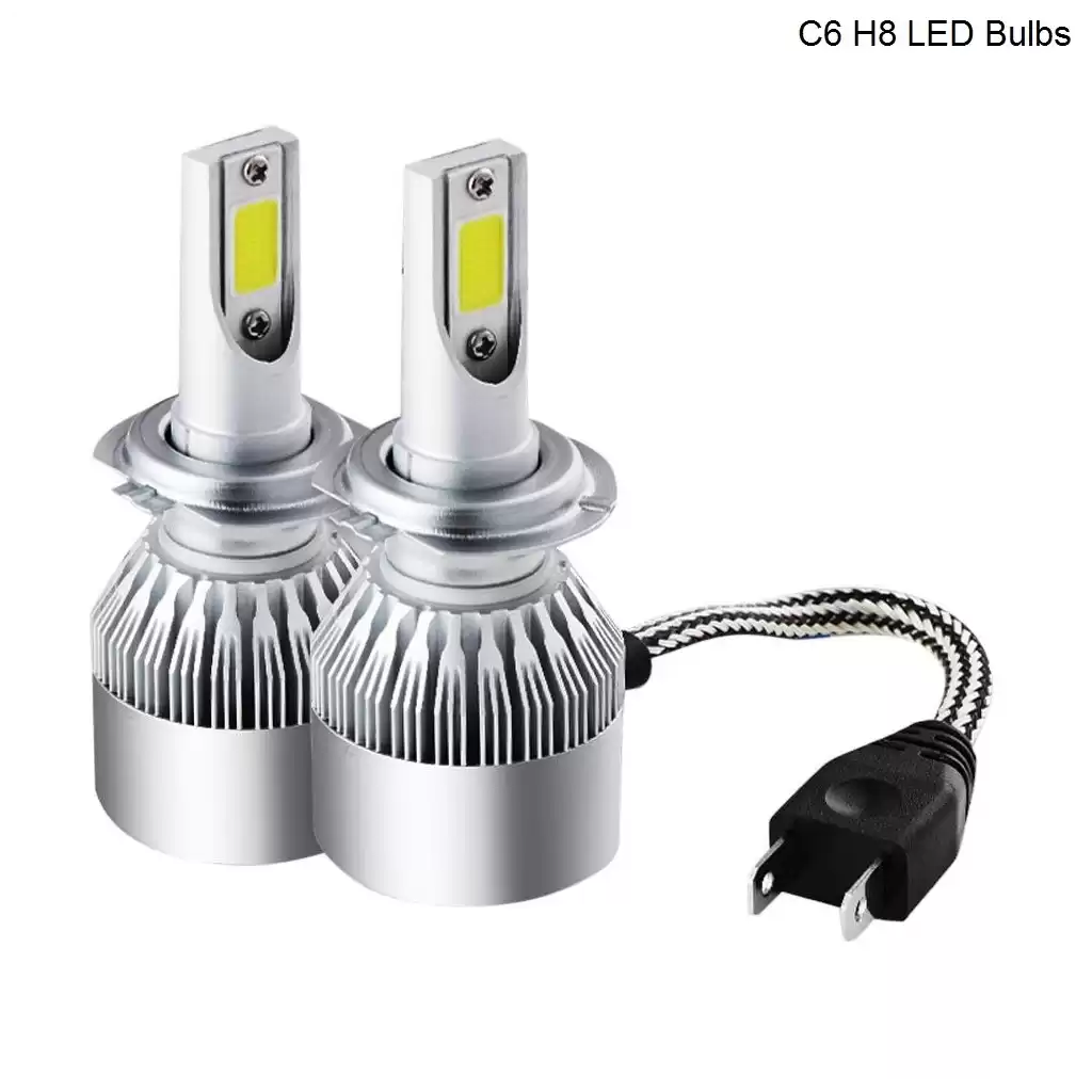 Buy Ultra bright C6 H8 LED Fog Lamp Bulbs | 3800LM White Light Bulbs | Online India