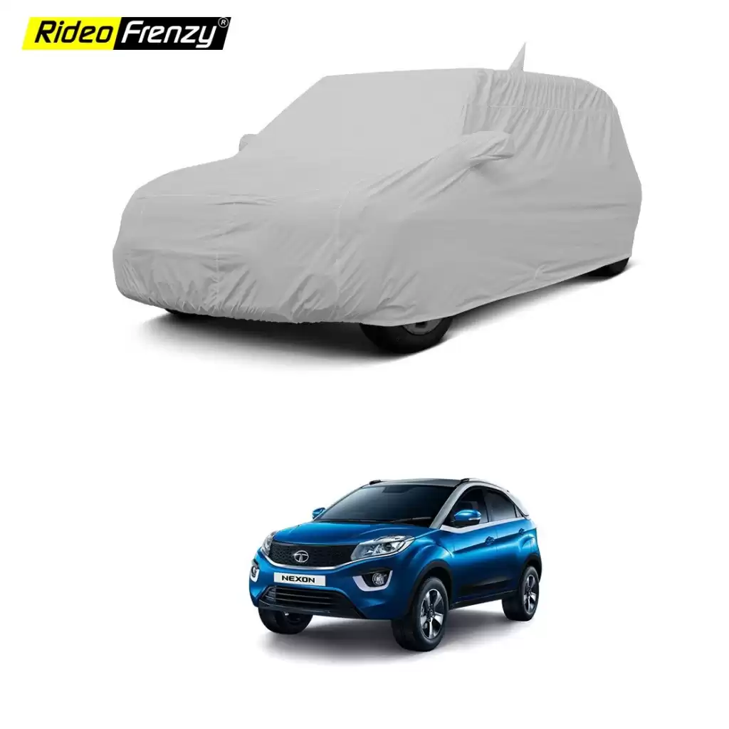 Buy Tata Nexon Car Cover Mirror Pockets & Antenna | 100% Waterproof