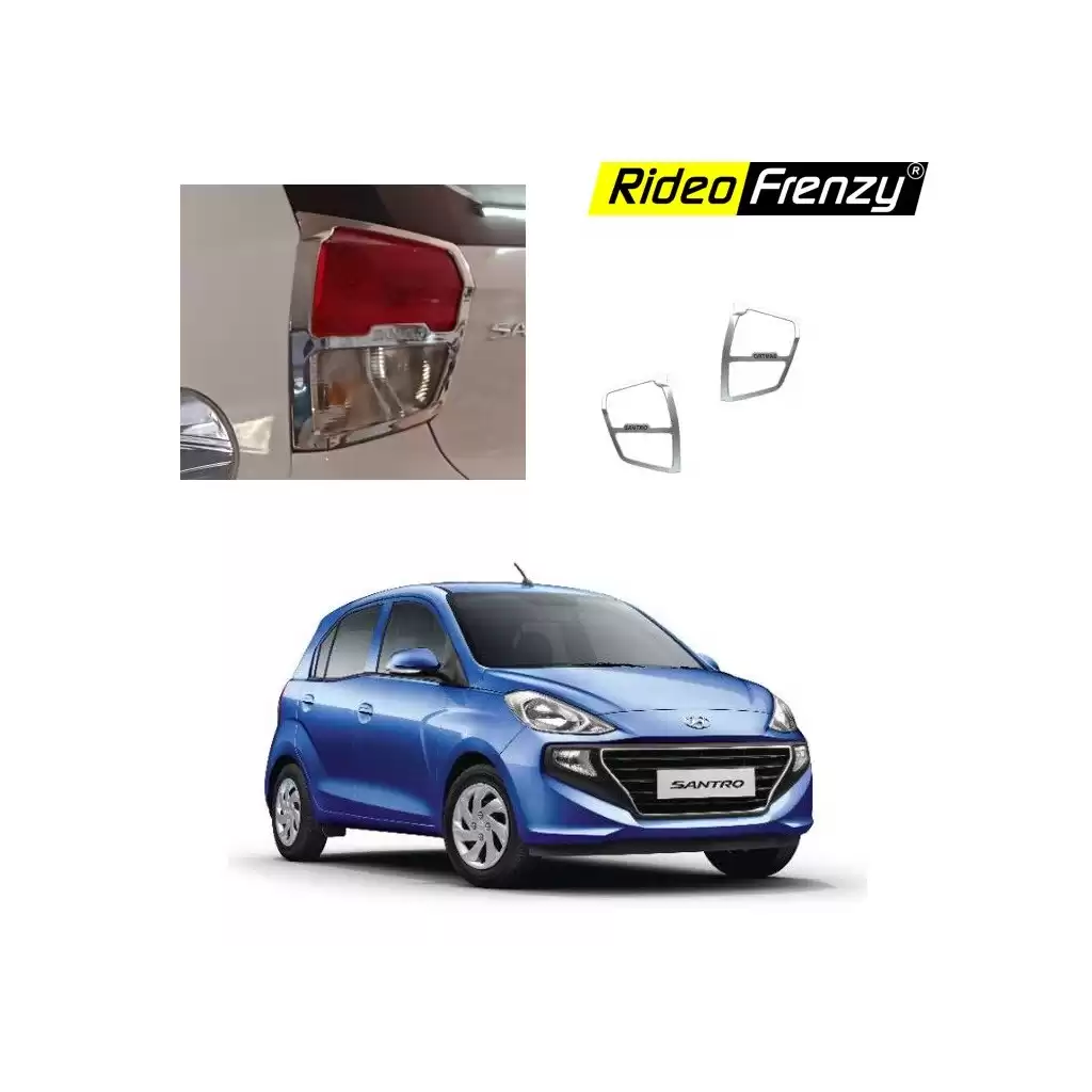 Hyundai Santro 2018 Chrome Tail Light Covers Garnish | Triple Layered Chrome Plating