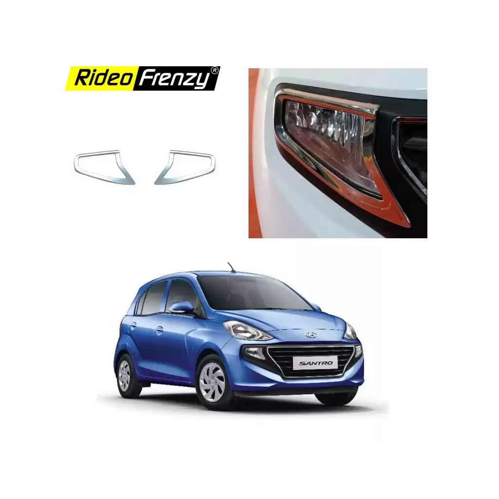 Buy Hyundai Santro 2018 Chrome Fog Lamp Garnish Covers online India | Best Selling