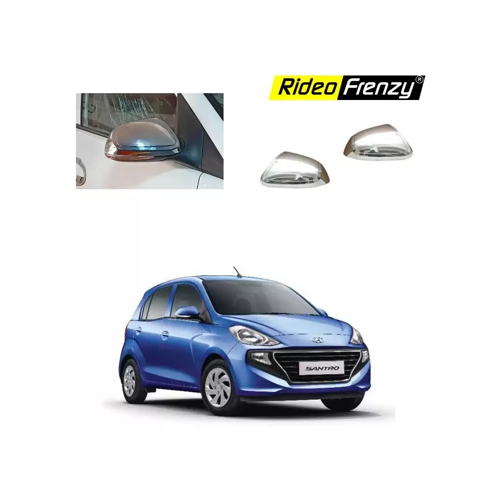Buy Hyundai Santro 2018 Chrome Mirror Garnish Covers online India | Best Selling