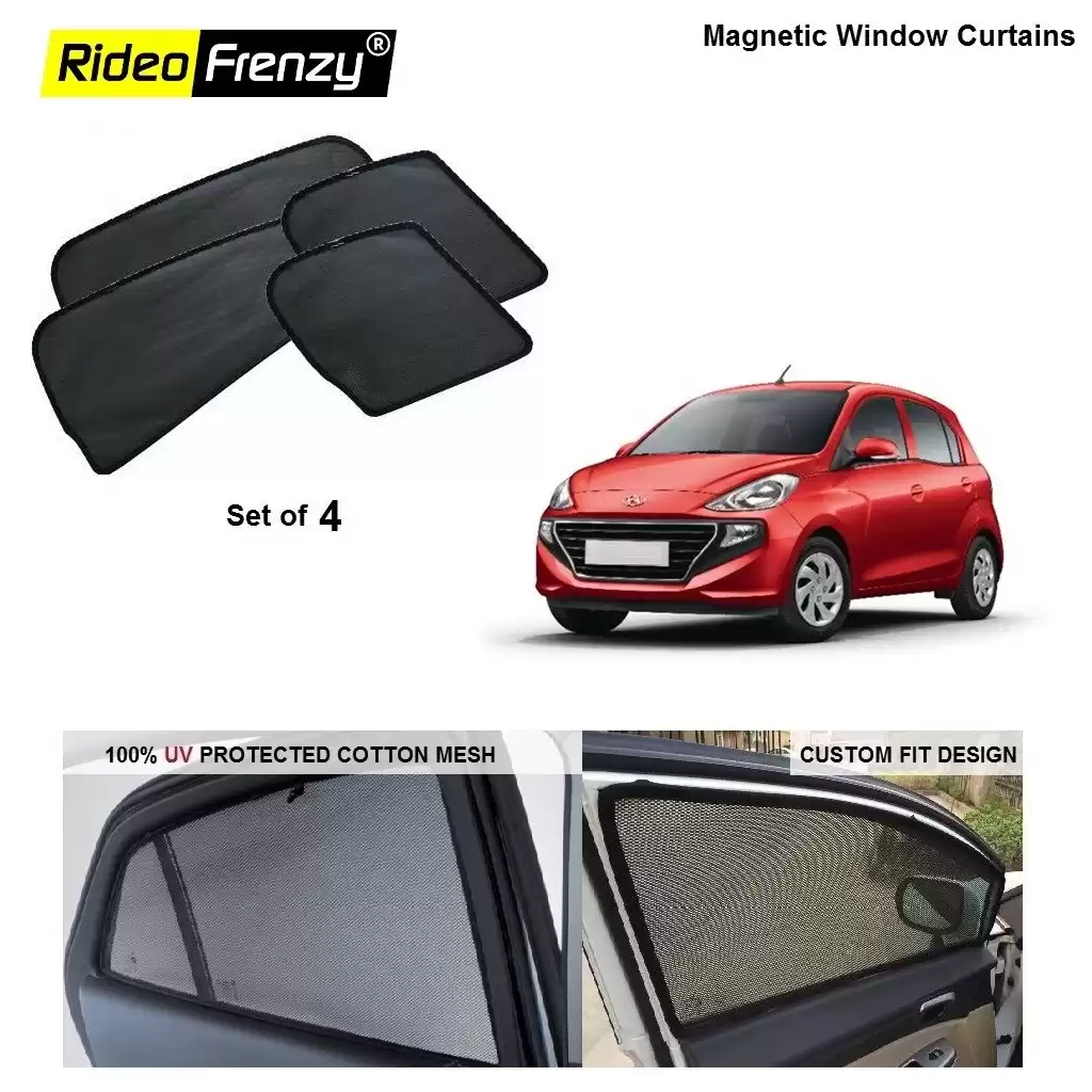 Buy Hyundai Santro 2018 Magnetic Window Sunshade | 90% heat isolation