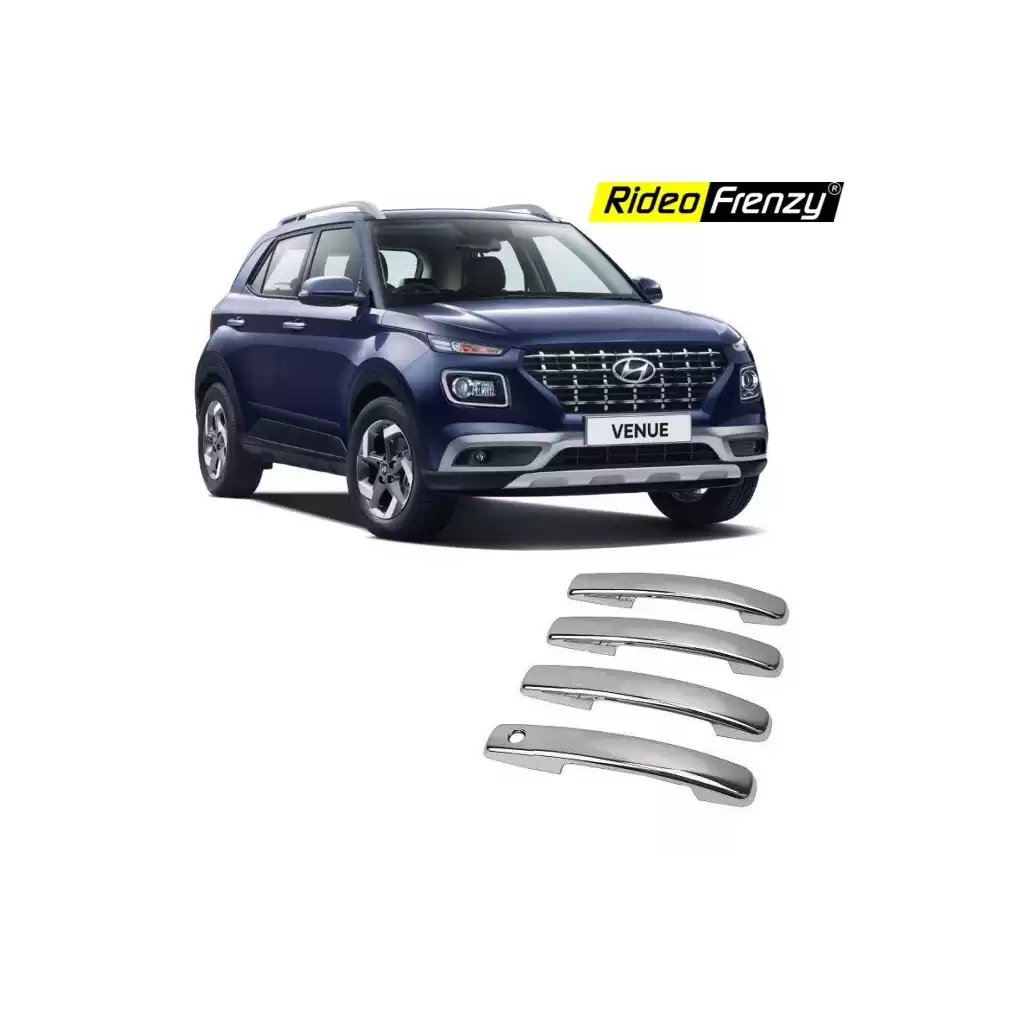Buy Hyundai Venue Door Chrome Handle Covers at low prices-RideoFrenzy