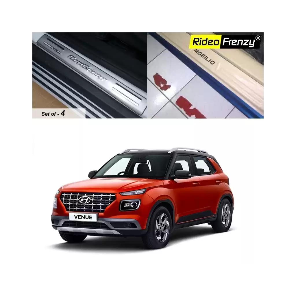 Buy Hyundai Venue Stainless Steel Door Scuff Sill Plate at low prices-RideoFrenzy