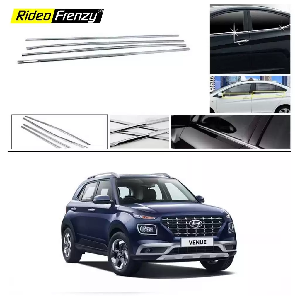 Buy Hyundai Venue Window Frame Chrome Garnish | Stainless Steel