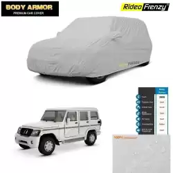 Body Armor Mahindra Bolero Car Cover with Mirror Pockets | 100% WaterProof | UV Resistant | No Color Bleeding