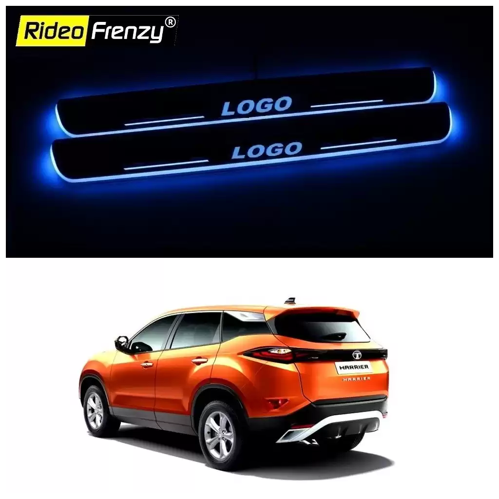 Buy Tata Harrier 3D Power LED Illuminated Sill/Scuff Plates online at best prices-RideoFrenzy