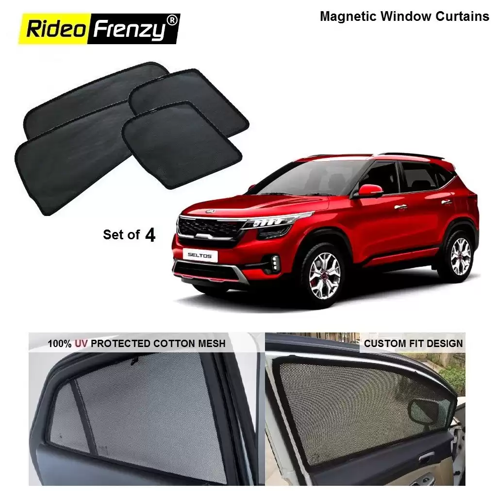 Kia Seltos Baleno Magnetic Window Sunshade | 90% heat isolation