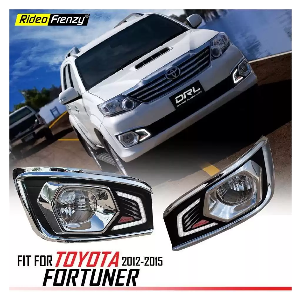 Toyota Fortuner 2012-2015 Led DRL Day Time Running Lights | Matrix Type Turn Indicator Signal