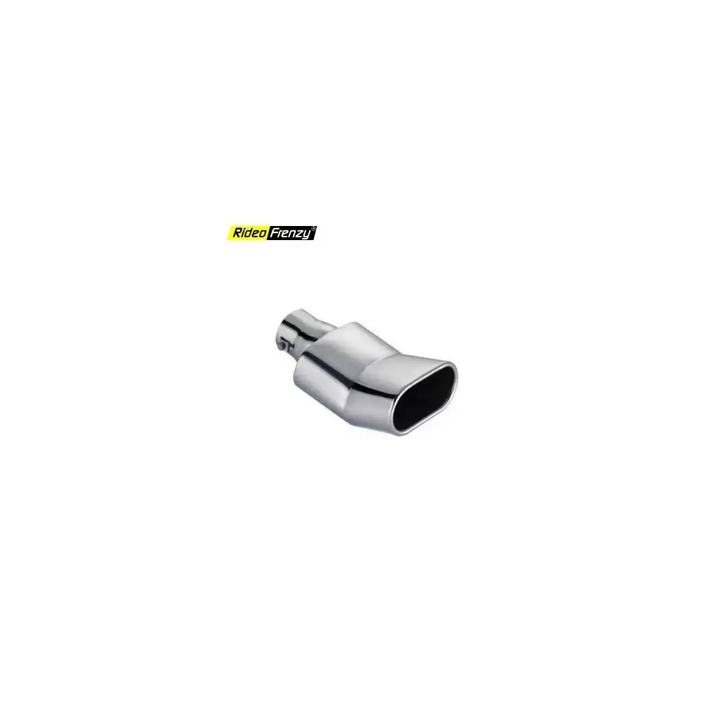 Buy Big Square Zig Zag Chrome Heavy Duty Exhaust Muffler Tip online at lowest price in India