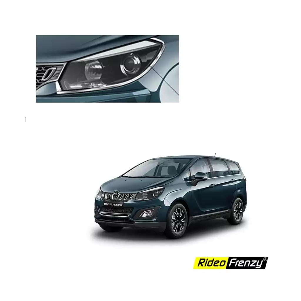 Mahindra Marazzo Chrome Headlight Covers Garnish | Triple Layered Chrome Plating