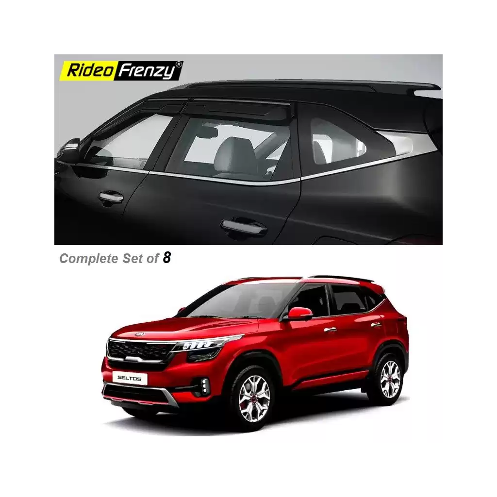 Kia Seltos Lower Window Garnish | Stainless Steel