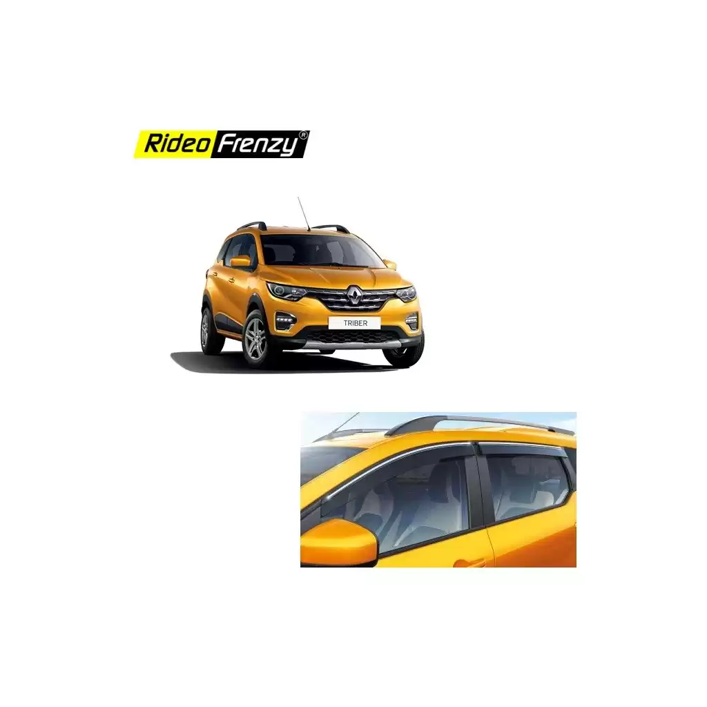 Renault Triber Chrome Line Door Visors | Unbreakable ABS Plastic