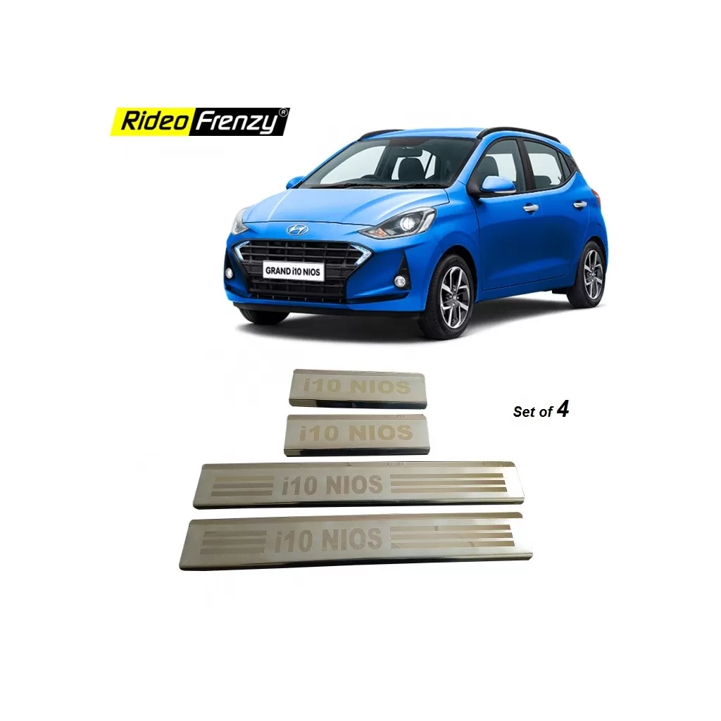 Buy Grand i10 NIOS Stainless Steel Door Scuff Sill Plates