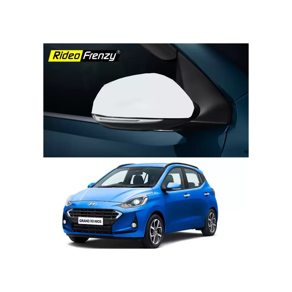 Grand i10 NIOS Chrome Mirror Covers | Triple Layered Chrome Plating