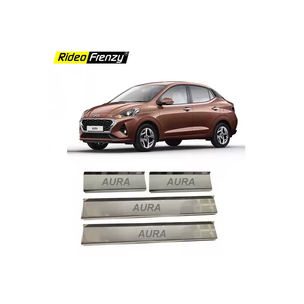 Buy Hyundai AURA Stainless Steel Door Scuff Sill Plates