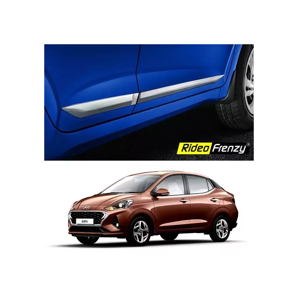 Buy Hyundai Aura Chrome Side Beading | Triple Layer Chrome Coating | ABS Plastic