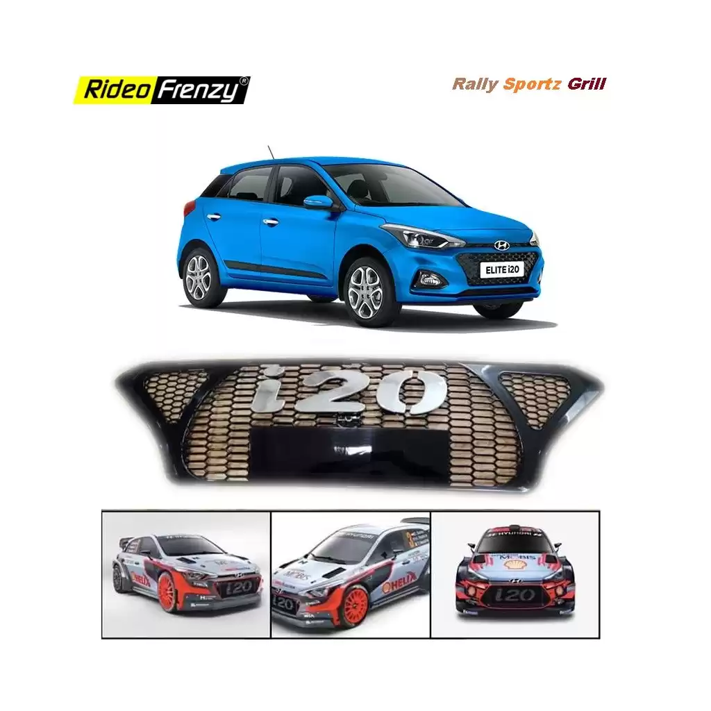 Buy Hyundai Elite i20 Customized Grill Piano Black| Imported | ABS Moulded | Custom Fit Design