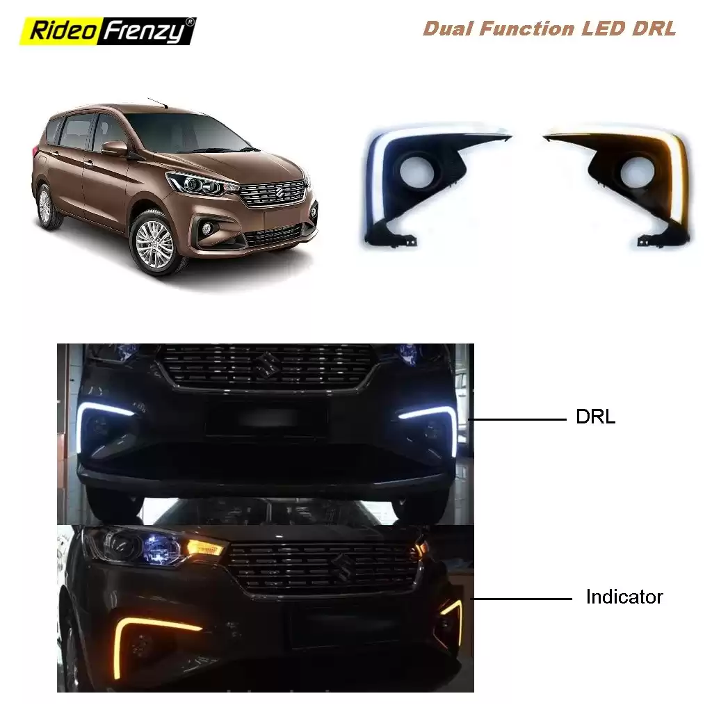 Buy Maruti Ertiga 2019 | 2020 Dual Function Led DRL Day Time Running Lights | Matrix Type Turn Indicator Signal
