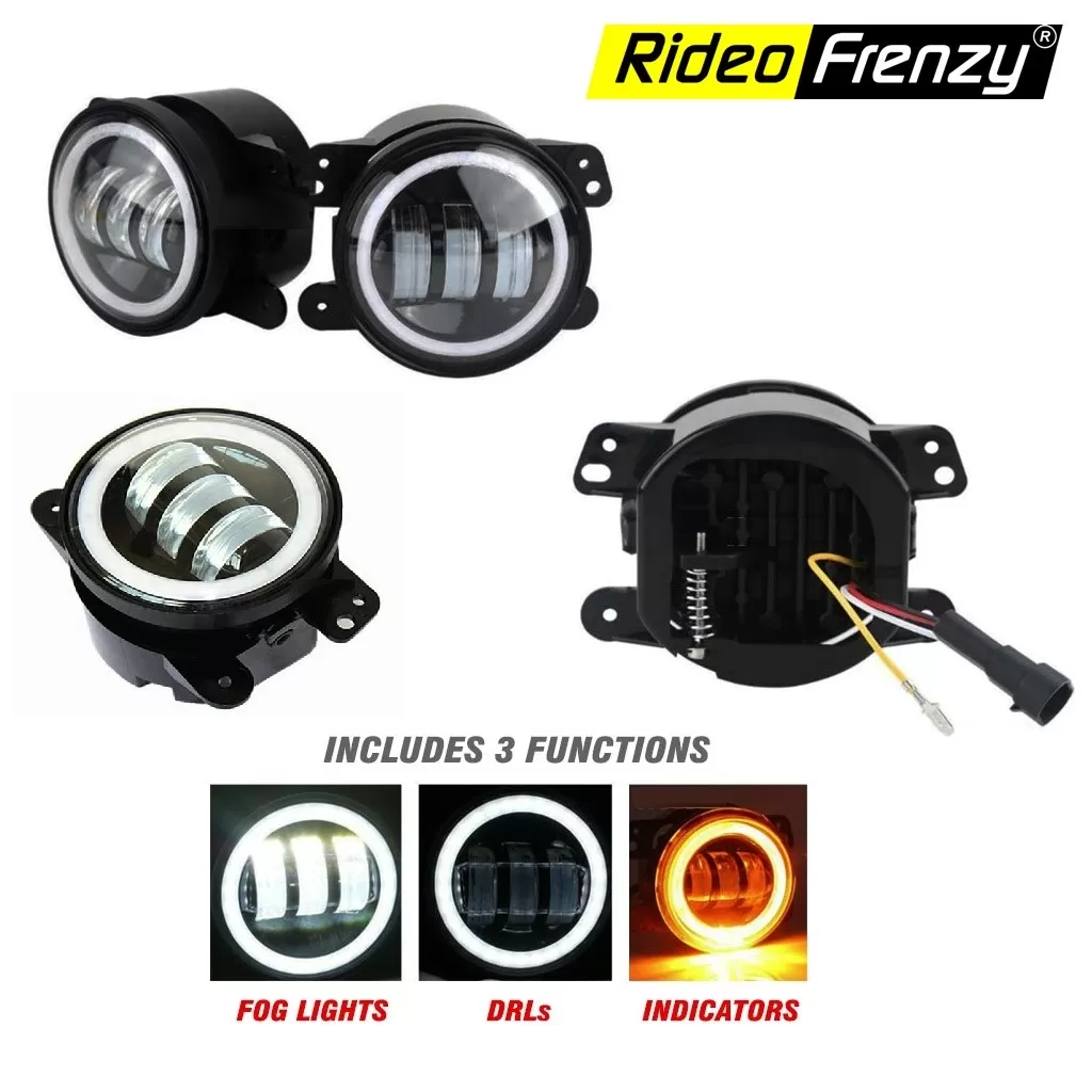 Buy Universal 3.5" inch 3 in 1 Projector Fog Light with DRL & Indicator Function