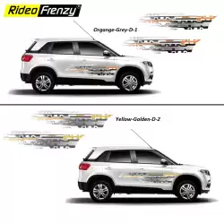 Buy New Vitara Brezza Side Body Graphics Stickers | Complete Set | Original OEM Type
