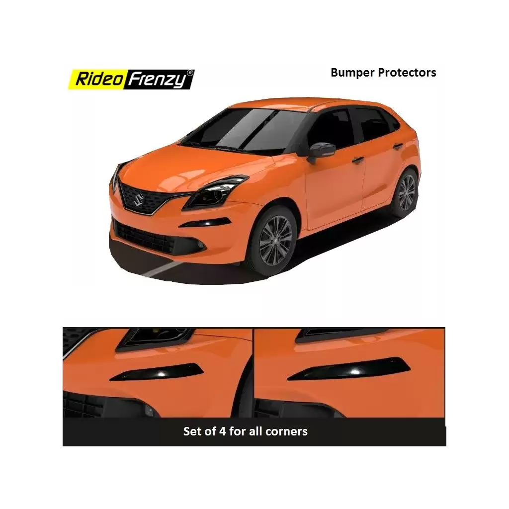 Buy Maruti Baleno Black Bumper Protectors Guards | Original OE Type