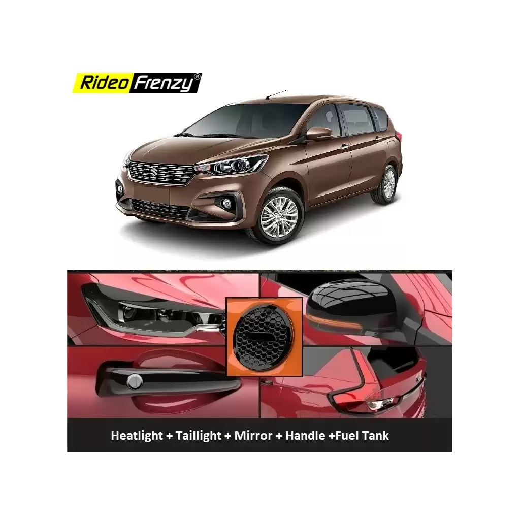 Buy New Ertiga 2018 onwards Piano Black Combo Garnish Set 5 | Premium Piano Finish