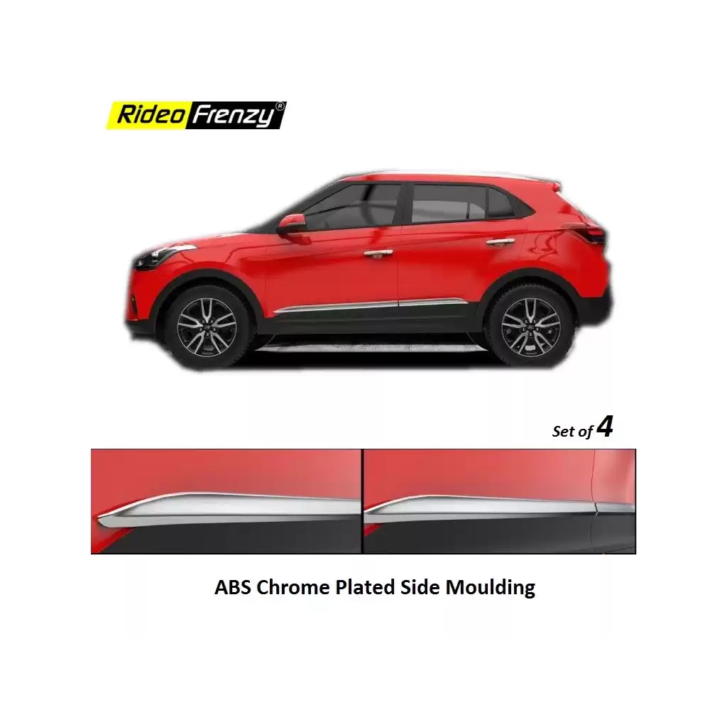 Buy Hyundai Creta ABS Chrome Plated Side Beading | Glossy Triple Layer Chrome Coating