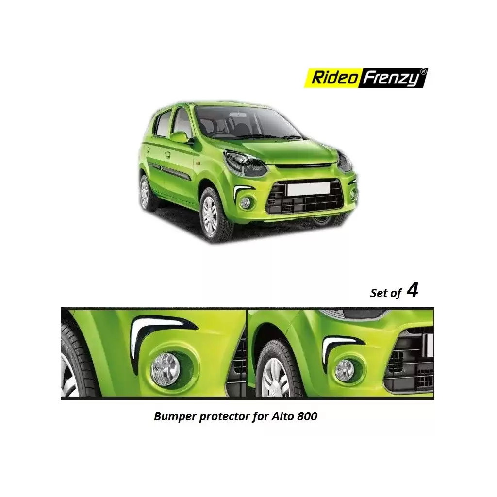 Buy Maruti New Alto 800 Chrome Line Bumper Protectors Guards | Original OE Type