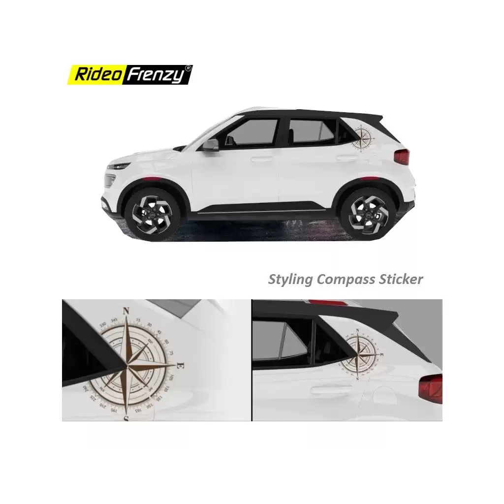 Buy Premium Quality Exterior Styling Compass Sticker | Universal Fit to All SUV