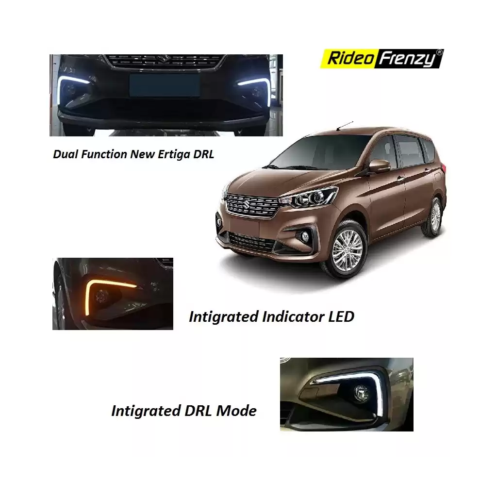 Buy New Maruti Ertiga Dual Function Led DRL Day Time Running Lights | Matrix Type Turn Indicator Signal