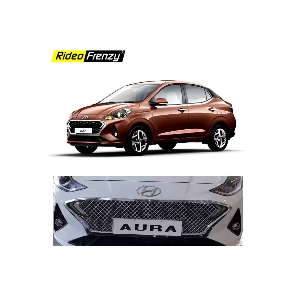 Buy Hyundai Aura Front Chrome Grill Garnish | Imported Quality Bently Design