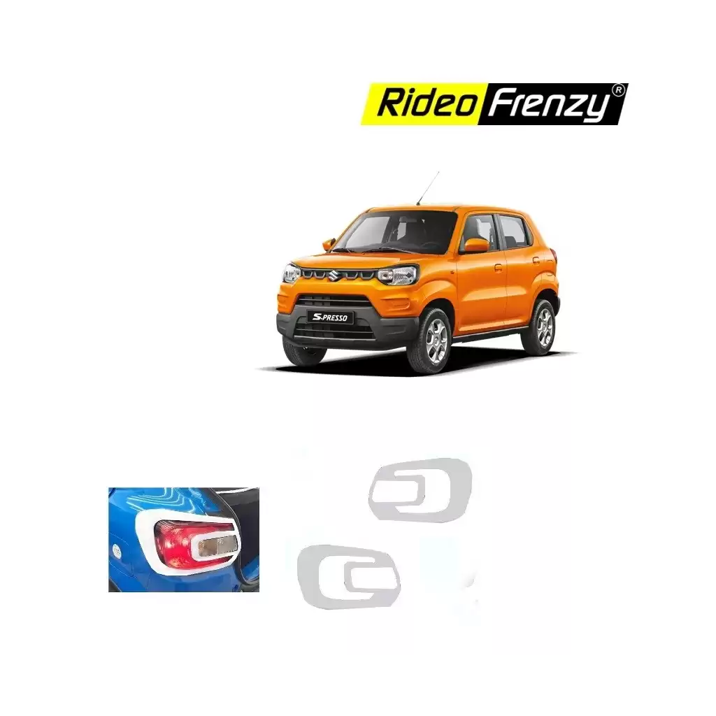 Maruti S Presso Chrome Tail Light Covers Garnish | Triple Layered Chrome Plating