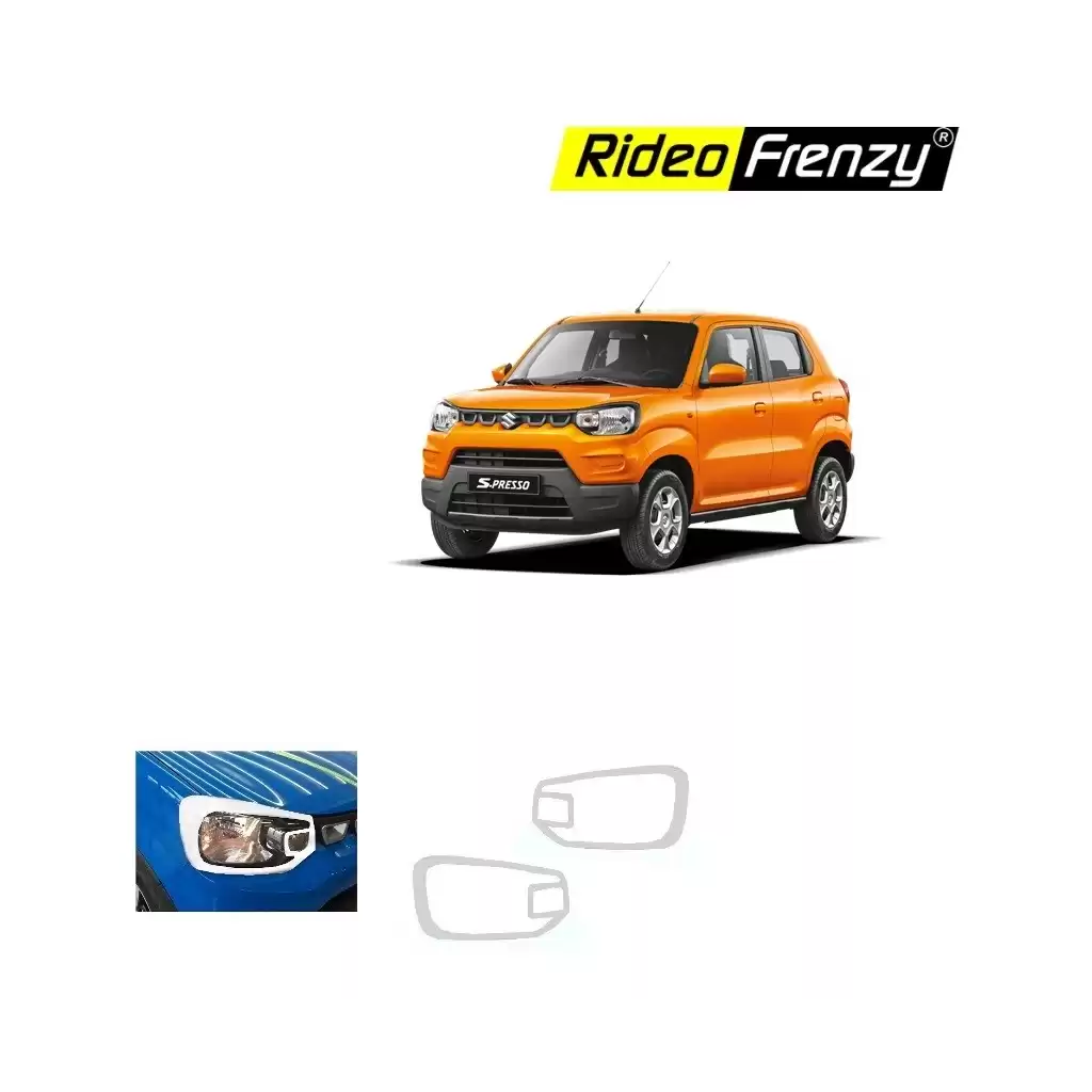 Buy Maruti S Presso Chrome Headlight Garnish | Triple Layered Chrome Plating