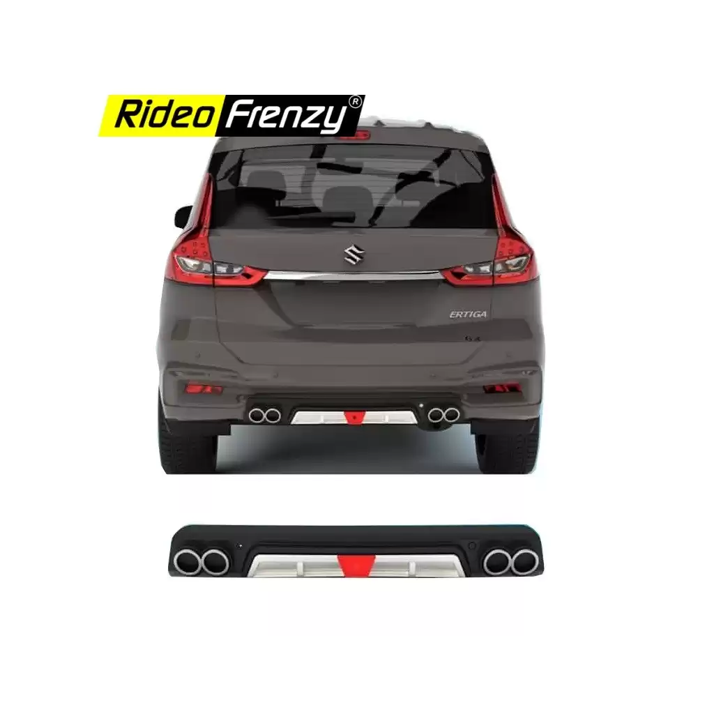 Buy New Maruti Ertiga 2018 | 2019 | 2020 Rear Bumper Diffuser with LED Stop Light | Sporty Dual Tone Design