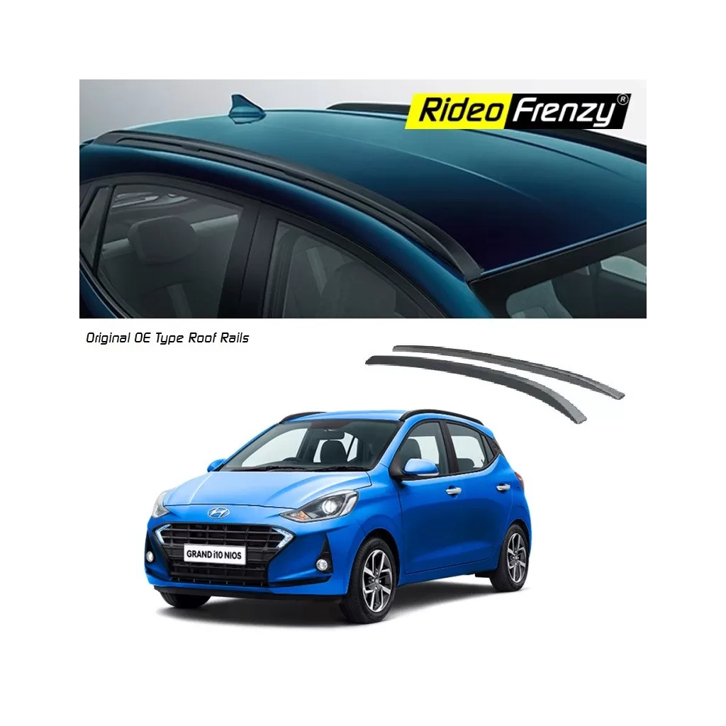 Buy Grand i10 NIOS Original OE type Roof Rails | Drill Free | Silver | ABS Plastic | Original Products
