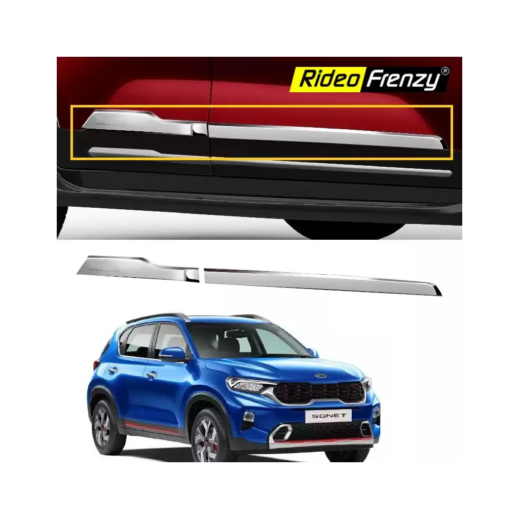 Buy Kia Sonet Chrome Door Side Beading Garnish  | Orignal Creta 2020 Car Accessories & Parts