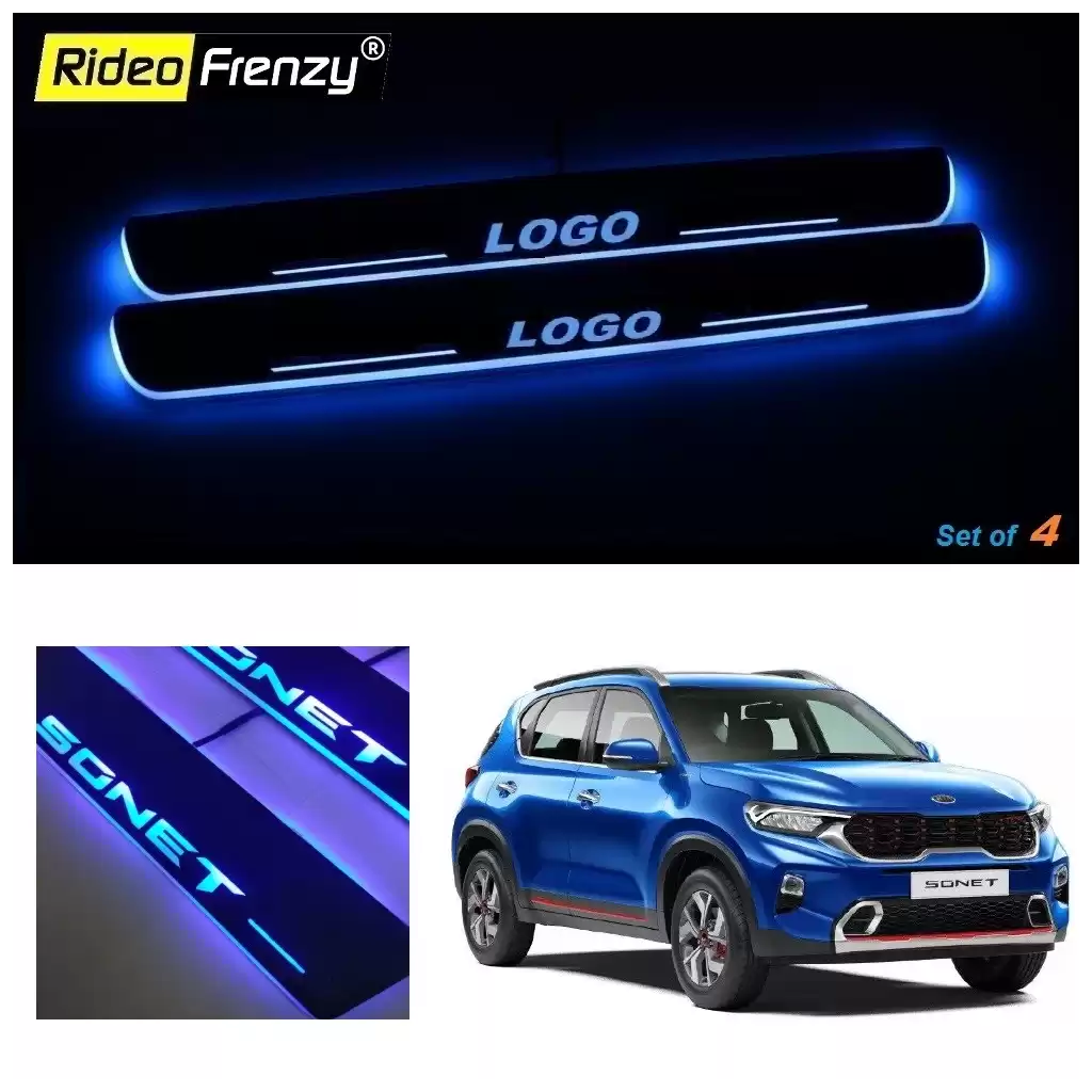 Buy Kia Sonet 3D Power LED Illuminated Sill/Scuff Plates | Anti-Rust Running Protection