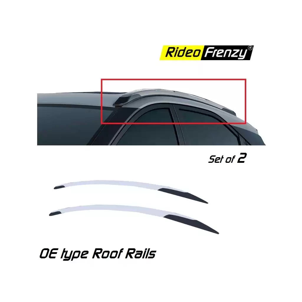 Buy Tata NEXON Facelift 2020 | 2021 Original OEM Type Roof Rails | ABS Plastic with 3M Tape