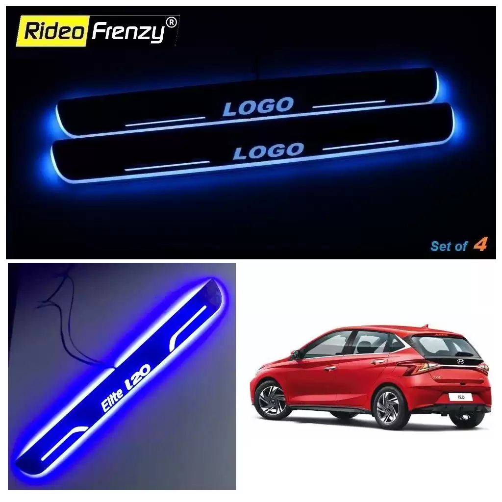 Buy Hyundai i20 Elite 2021 3D Power LED Illuminated Sill/Scuff Plates | Anti-Rust Running Protection